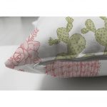 Çift Taraflı Kaktüs Desenli Renkli Modern Süet Yastık Kırlent Kılıfı Realhomes