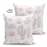 - Suet-K-2090-1 - Realhomes Çift Taraflı Çöl Bitkisi Desenli Dijital Baskılı Süet Yastık Kırlent Kılıfı Realhomes