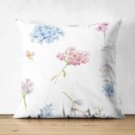 Realhomes Çift Taraflı Özel Tasarım Çiçek Desenli Modern Süet Yastık Kırlent Kılıfı Realhomes