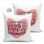 - Suet-K-2102-1 - Realhomes  Çift Taraflı Özel Tasarım Kalp Ve Yazılı Dijital Baskılı Modern Süet Yastık Kılıfı Realhomes