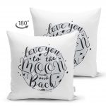 - Suet-K-2106-1 - Realhomes Çift Taraflı Özel Tasarım Yazı Desenli Dijital Baskılı Dekoratif Süet Yastık Kırlent Kılıfı Realhomes