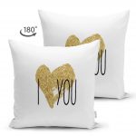- Suet-K-2124-1 - Realhomes  Çift Taraflı I Love You Aşk Temalı Dijital Baskılı Modern Süet Kırlent Kılıfı Realhomes