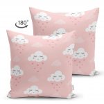 - Suet-K-2139-1 - Realhomes Çift Taraflı Modern Bulut Desenli Dijital Baskılı Modern Süet Yastık Kılıfı Realhomes