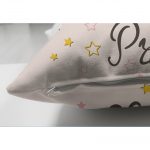 - Suet-K-2150-2 - Realhomes Çift Taraflı Pembe Zeminli Little Princess Desenli Dijital Baskılı Süet Yastık Kılıfı Realhomes