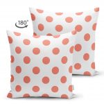 - Suet-K-2156-1 - Realhomes Çift Taraflı Yavru Ağzı Puantiyeli Dijital Baskılı Dekoratif Süet Yastık Kılıfı Realhomes