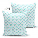 - Suet-K-2170-1 - Realhomes  Çift Taraflı Mavi Geometrik Desenli Dijital Baskılı Modern Süet Kırlent Kılıfı Realhomes