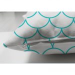 - Suet-K-2170-2 - Realhomes  Çift Taraflı Mavi Geometrik Desenli Dijital Baskılı Modern Süet Kırlent Kılıfı Realhomes