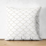 - Suet-K-2172 - Realhomes Çift Taraflı Özel Tasarım Geometrik Desenli Dijital Baskılı Süet Kırlent Kılıfı Realhomes