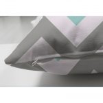 - Suet-K-2178-2 - Realhomes Çift Taraflı Turkuaz Gri Zigzag Desenli Dijital Baskılı Modern Süet Yastık Kılıfı Realhomes