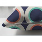 Çift Taraflı Yuvarlak Desenli Modern Dijital Baskılı Dekoratif Süet Yastık Kırlent Kılıfı Realhomes