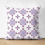 - Suet-K-2204 - Realhomes  Çift Taraflı Çiçek Temalı Dijital Baskılı Dekoratif Süet Yastık Kırlent Kılıfı Realhomes