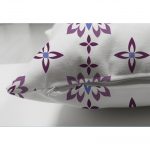 - Suet-K-2204-2 - Realhomes  Çift Taraflı Çiçek Temalı Dijital Baskılı Dekoratif Süet Yastık Kırlent Kılıfı Realhomes