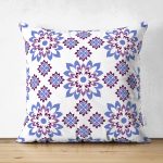 - Suet-K-2206 - Realhomes Çift Taraflı Özel Tasarım Çiçek Motifli Dijital Baskılı Modern Süet Kırlent Kılıfı Realhomes