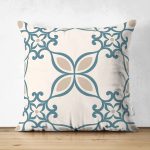 - Suet-K-2213 - Realhomes  Etnik Motifli Çift Taraflı Dijital Baskılı Dekoratif Süet Yastık Kırlent Kılıfı Realhomes