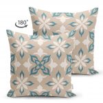 - Suet-K-2215-1 - Realhomes  Vizon Zeminli Özel Tasarım Çift Taraflı Dijital Baskılı Dekoratif Süet Yastık Kılıfı Realhomes