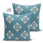 Damask Desen Motifli Çift Taraflı Dekoratif Süet Yastık Kırlent Kılıfı Realhomes