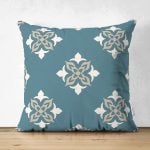 Damask Desen Motifli Çift Taraflı Dekoratif Süet Yastık Kırlent Kılıfı Realhomes