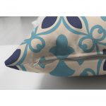 - Suet-K-2228-2 - Realhomes  Modern Çini Desenli Çift Taraflı Dijital Baskılı Dekoratif Süet Kırlent Kılıfı Realhomes