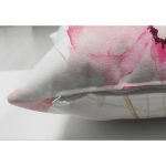 - Suet-K-2243-2 - Realhomes  Beyaz Zeminli Çiçek Temalı Çift Taraflı Dijital Baskılı Modern Süet Kırlent Kılıfı Realhomes