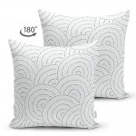 - Suet-K-2250-1 - Realhomes  Yuvarlak Motifli Çift Taraflı Dijital Baskılı Modern Süet Yastık Kırlent Kılıfı Realhomes