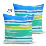 - Suet-K-2253-1 - Realhomes  Renkli Boyama Desen Çift Taraflı Dijital Baskılı Dekoratif Süet Yastık Kılıfı Realhomes