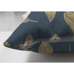 - Suet-K-2254-2 - Realhomes  Yaldızlı Tüy Desenli Çift Taraflı Dijital Baskılı Modern Süet Kırlent Kılıfı Realhomes