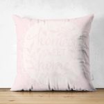 - Suet-K-227 - Realhomes  Home Sweet Home Çift Taraflı Dijital Baskılı Dekoratif Süet Yastık Kırlent Kılıfı Realhomes