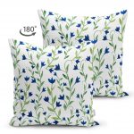 - Suet-K-2270-1 - Realhomes  Özel Tasarım Çiçek Desenli Çift Taraflı Dijital Baskılı Modern Süet Yastık Kılıfı Realhomes