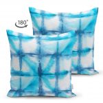 - Suet-K-2289-1 - Realhomes  Mavi Sulu Boya Desenli Çift Taraflı Dijital Baskılı Modern Süet Yastık Kılıfı Realhomes