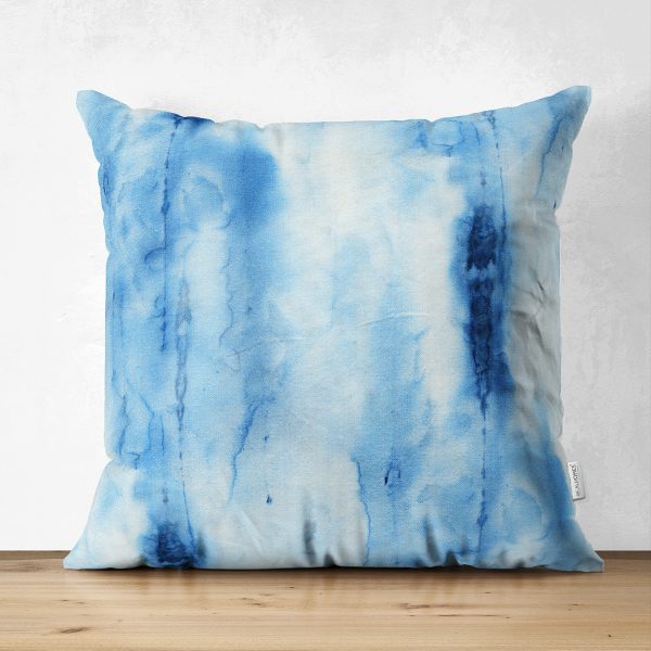 - Suet-K-2292 - Realhomes  Su Damlası Desenli Çift Taraflı Dijital Baskılı Süet Yastık Kırlent Kılıfı Realhomes