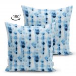 - Suet-K-2293-1 - Realhomes  Su Damlası Desenli Çift Taraflı Dijital Baskılı Süet Yastık Kırlent Kılıfı Realhomes