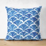 - Suet-K-2297 - Realhomes  Modern Geometrik Resimli Çift Taraflı Dijital Baskılı Süet Yastık Kılıfı Realhomes