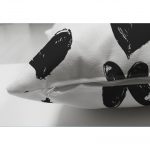 - Suet-K-2305-2 - Realhomes Siyah Kalp Desenli Çift Taraflı Dijital Baskılı Dekoratif Süet Kırlent Kılıfı Realhomes