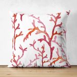 Yosun Desenli Çift Taraflı Dijital Baskılı Dekoratif Süet Yastık Kırlent Kılıfı Realhomes