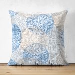 - Suet-K-2317 - Realhomes  Yuvarlak Nokta Desenli Çift Taraflı Dijital Baskılı Modern Süet Yastık Kılıfı Realhomes