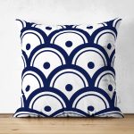 - Suet-K-2320 - Realhomes Realhomes Çift Taraflı Geometrik Desenli Dekoratif Süet Yastık Kırlent Kılıfı Realhomes