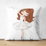 - Suet-K-2326 - Realhomes  Fashion Girl Desenli Çift Taraflı Dekoratif Süet Yastık Kırlent Kılıfı Realhomes