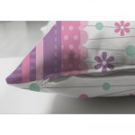 - Suet-K-2336-2 - Realhomes Pembe Mavi Kuşlar Çift Taraflı Dijital Baskılı Süet Yastık Kırlent Kılıfı Realhomes