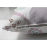 - Suet-K-2342-2 - Realhomes  Pastel Rengarenk Yuvarlak Çiçekler Çift Taraflı Dijital Baskılı Süet Yastık Kırlent Kılıfı Realhomes