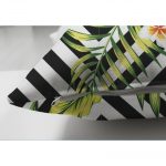 - Suet-K-2345-2 - Realhomes Geometrik Zeminde Çiçek Desenli Çift Taraflı Süet Yastık Kırlent Kılıfı Realhomes