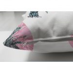 - Suet-K-2351-2 - Realhomes  Puanlı Palmiye Desenli Çift Taraflı Dekoratif Süet Yastık Kırlent Kılıfı Realhomes