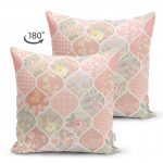 - Suet-K-2352-1 - Realhomes Ogea Çiçek Desenli Çift Taraflı Modern Süet Yastık Kırlent Kılıfı Realhomes