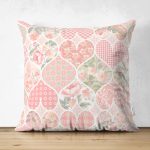 - Suet-K-2354 - Realhomes  Kalpli Ogea Desenli Çift Taraflı Dekoratif Süet Yastık Kırlent Kılıfı Realhomes