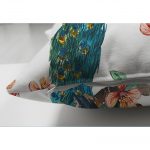 - Suet-K-2369-2 - Realhomes  Tavuz Kuşu Çift Taraflı Dijital Baskılı Dijital Süet Yastık Kırlent Kılıfı Realhomes