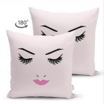 - Suet-K-238-1 - Realhomes  RealHomes Çift Taraflı Dijital Baskılı Dekoratif Süet Yastık Kırlent Kılıfı Realhomes