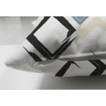 - Suet-K-2381-2 - Realhomes  Gri Siyah Labirent Çizimli Modern Çift Taraflı Dijital Baskılı Süet Yastık Kılıfı Realhomes