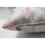 Hint Motifli Gül Desenli Çift Taraflı Dijital Baskılı Süet Yastık Kırlent Kılıfı Realhomes
