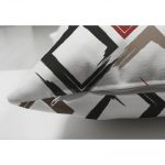 Labirent Çizimli Modern Çift Taraflı Dijital Baskılı Süet Yastık Kılıfı Realhomes