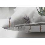 - Suet-K-2401-2 - Realhomes  Kuş Tüyü Motifli Çöl Bitkisi Desenli Modern Dijital Baskılı Çift Taraflı Süet Kırlent Kılıfı Realhomes