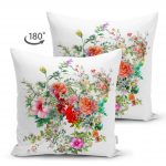 - Suet-K-2409-1 - Realhomes  Demet Çiçek Dijital Baskılı Çift Taraflı Süet Yastık Kırlent Kılıfı Realhomes